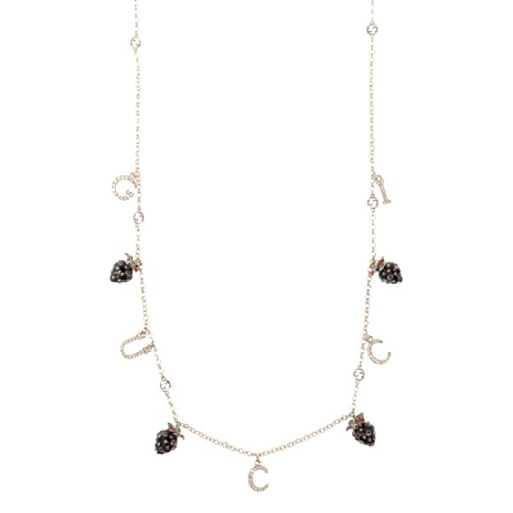 Gucci Silvertone charm necklace NWT